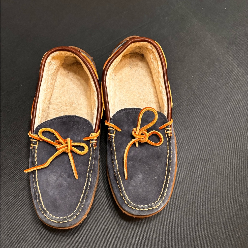 Men's Navy Suede Loafers size 8 Men. L L Bean